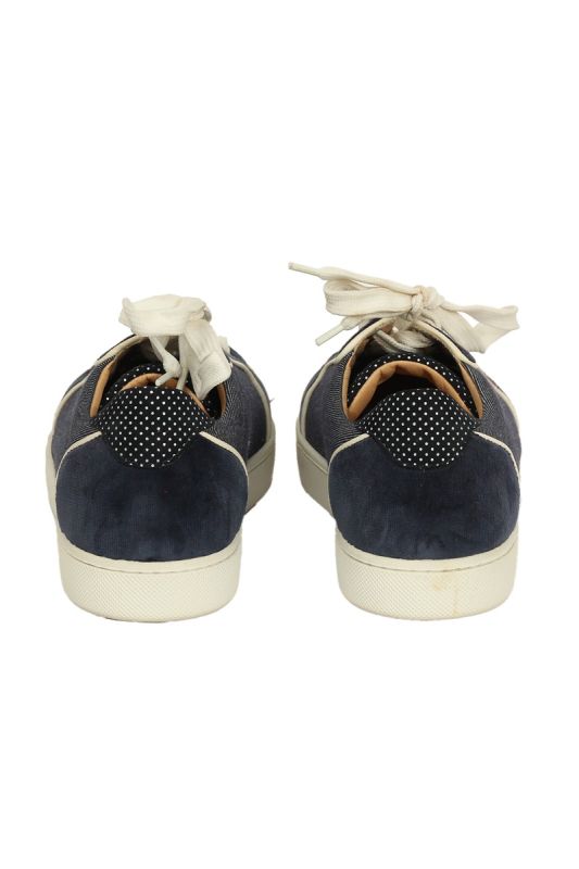 Christian Louboutin EU 37 Blue /White Spiked Sneakers