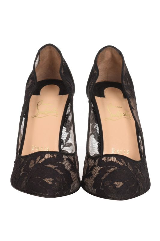 CHRISTIAN LOUBOUTIN LACE DORISSIMA PUMPS