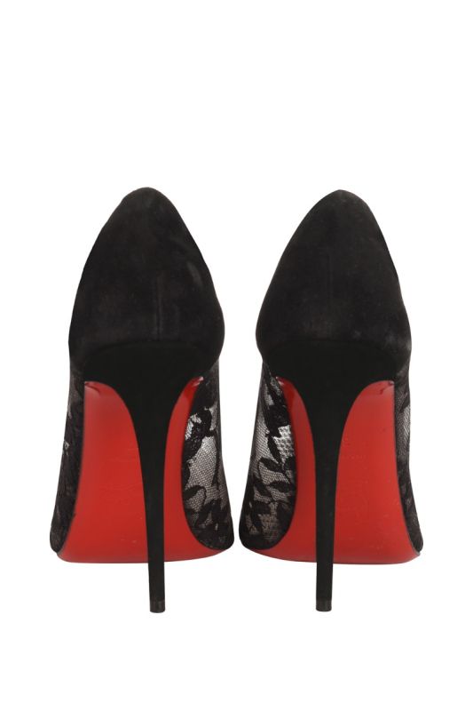 CHRISTIAN LOUBOUTIN LACE DORISSIMA PUMPS
