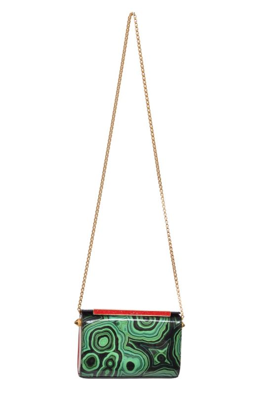 Christian Louboutin Malachite Patent Leather Evening Bag