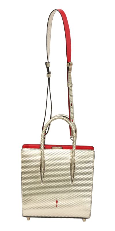 Christian Louboutin Paloma  Spiked Metallic Handbag