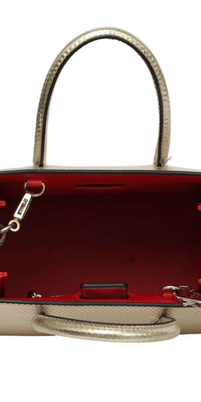 Christian Louboutin Paloma  Spiked Metallic Handbag