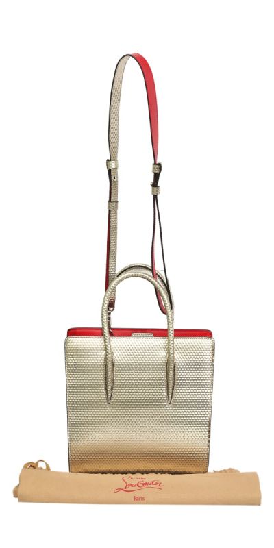 Christian Louboutin Paloma  Spiked Metallic Handbag