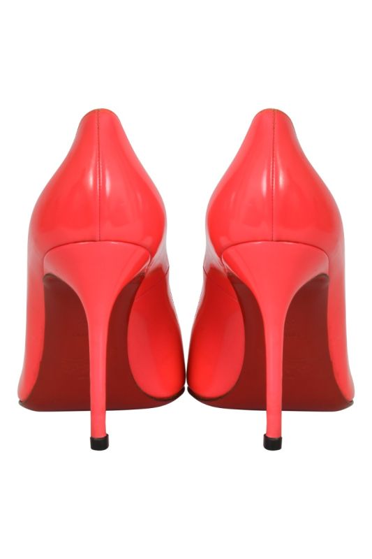 Christian Louboutin Pink Leather Slip on Pumps