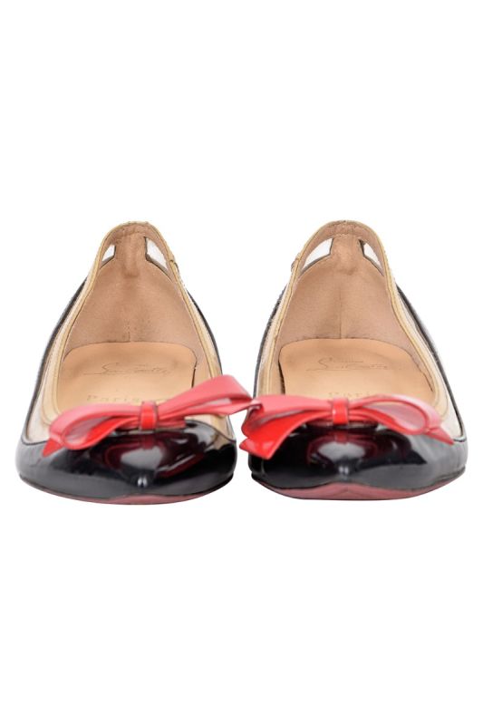 Christian Louboutin Red Bow Ballerinas