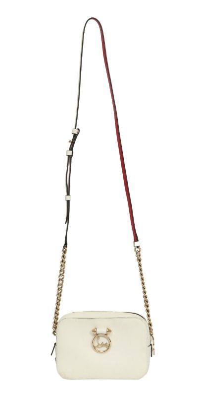 Christian Louboutin Rubylou White Logo Crossbody Bag