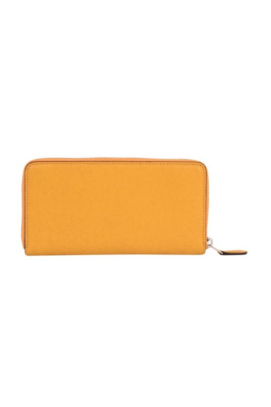 COACH ACCORDION ZIP WALLET  YELLOW