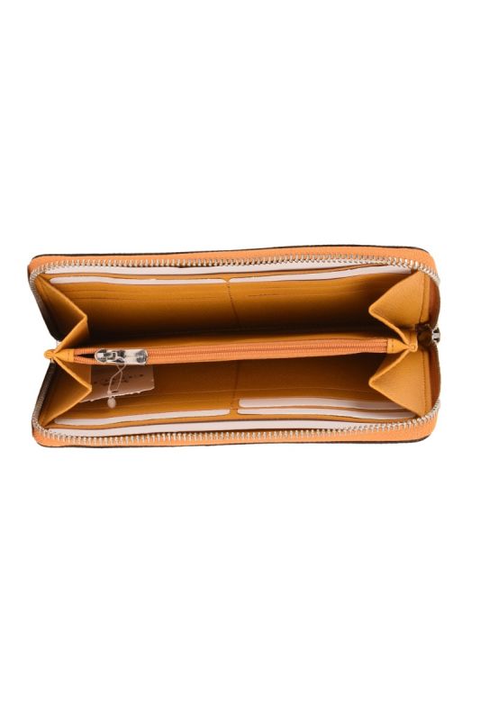 COACH ACCORDION ZIP WALLET  YELLOW