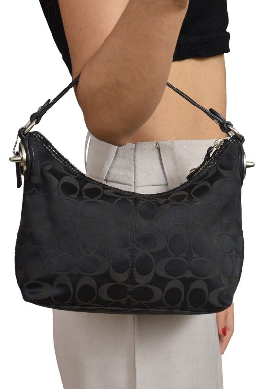 Coach Black Signature Shoulder Bag