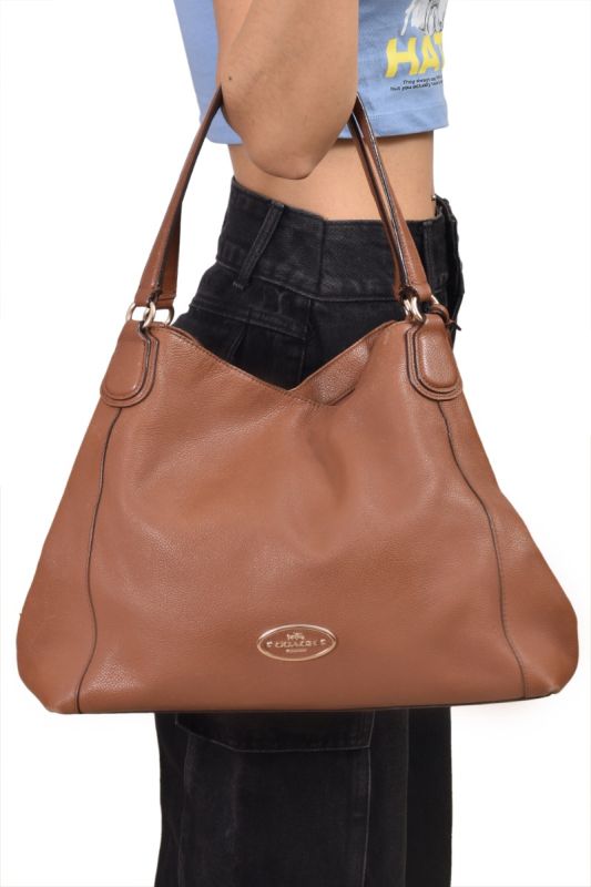 Coach Brown Leather Eddie Shoulder Bag