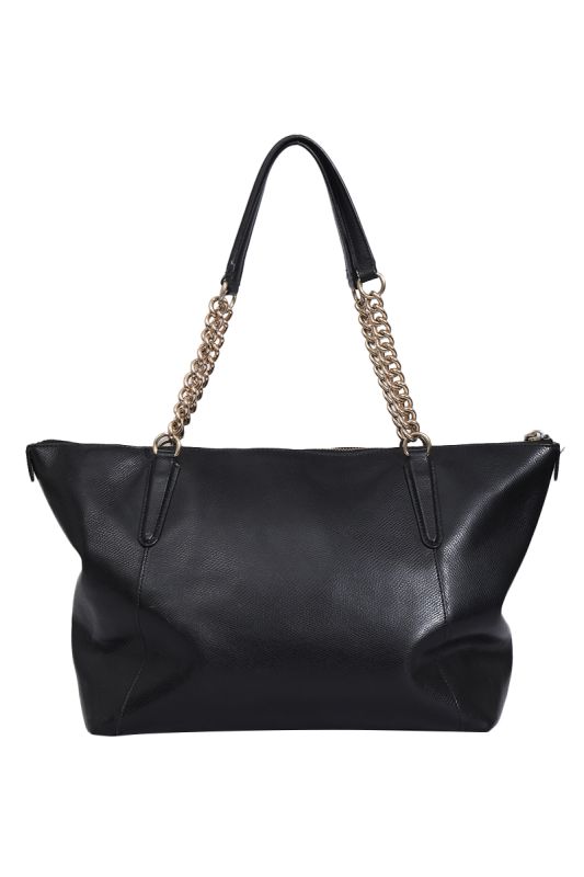 COACH CAMMIE CHAIN TOTE BAG IN BLACK