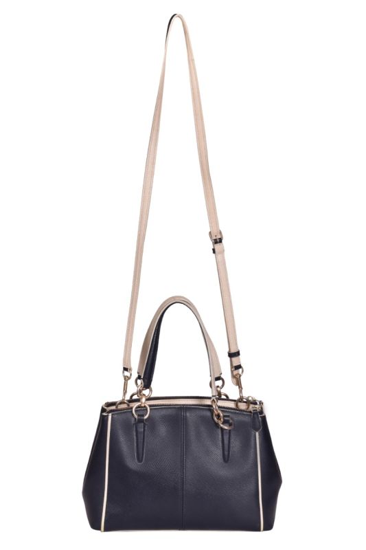 Coach Christie Midnight Blue Cross Grain Leather Bag