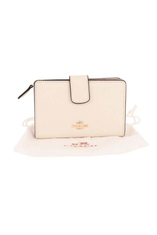 COACH CROSSGRAIN LEATHER MEDIUM WALLET 