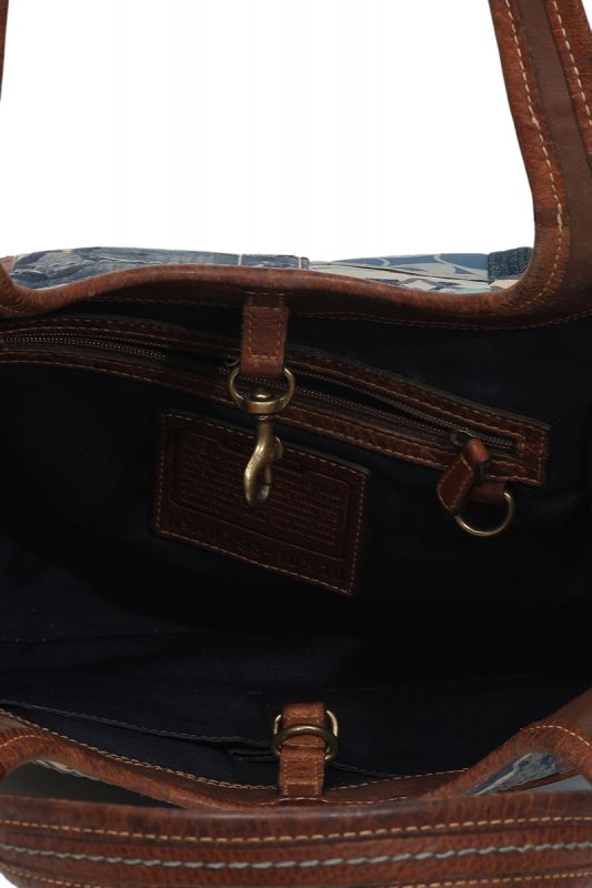 Coach Denim Patchwork Shoulder Bag