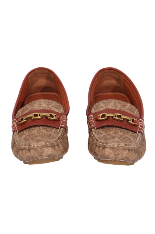 Coach EU 37 Monogram Brown Loafers