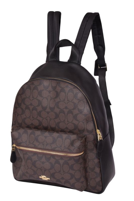 Coach Large Charlie Signature Coated Canvas Monogram Backpack