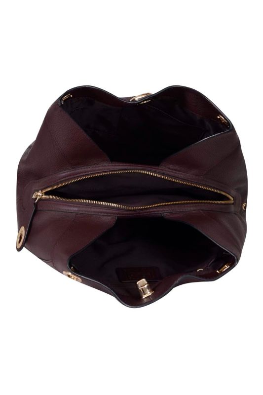Coach Light Oxblood Edie Medium Shoulder Bag