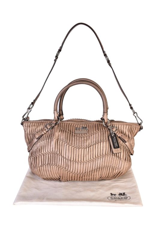 COACH MADISON GATHERED LEATHER SOPHIA SATCHEL BAG