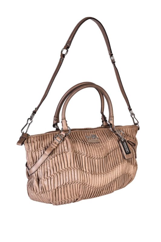 COACH MADISON GATHERED LEATHER SOPHIA SATCHEL BAG