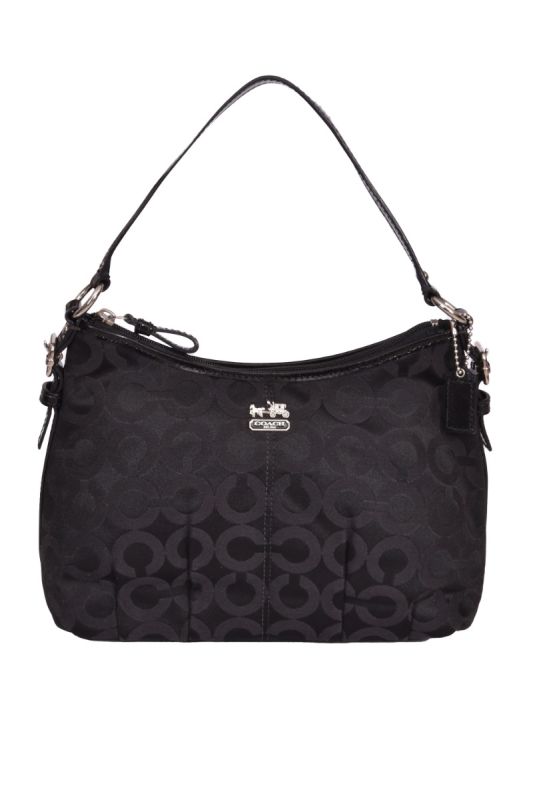 Coach Madison Op Sat Top Handle Black Handbag