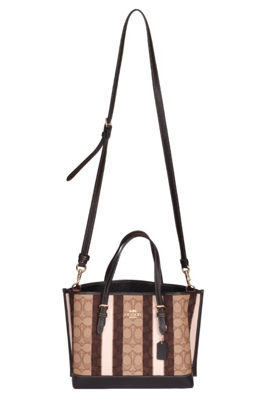 Coach Mollie Signature Jacquard with Stripes Tote Bag