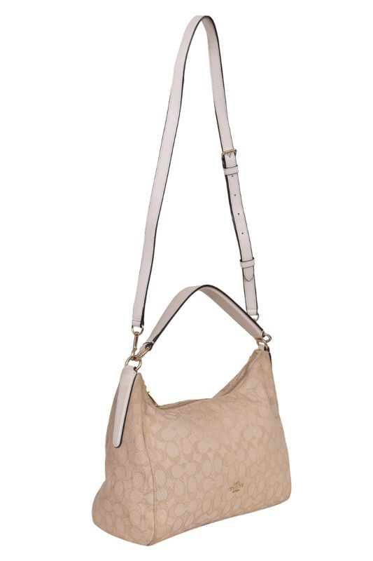 Coach Monogram Beige Shoulder Bag