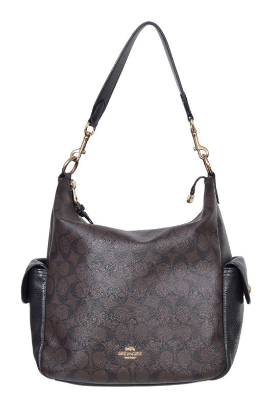 Coach Monogram Canvas Pennie Shoulder Bag