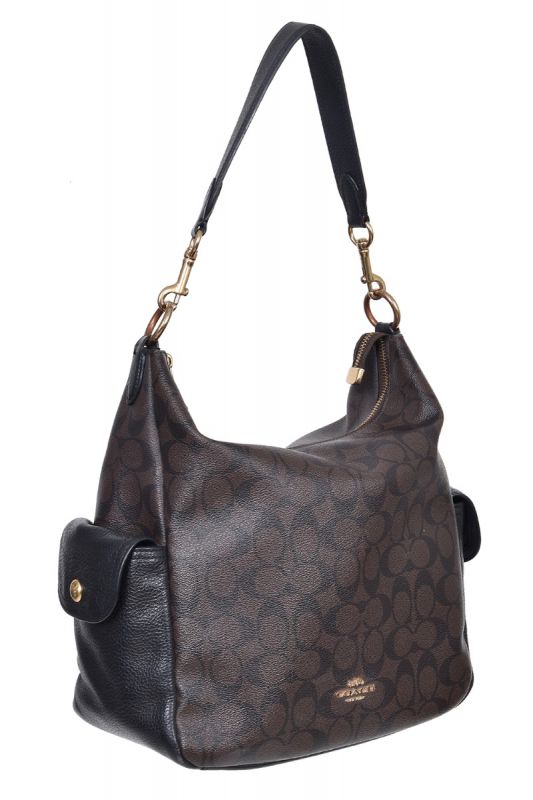 Coach Monogram Canvas Pennie Shoulder Bag