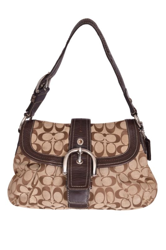 Coach Monogram Canvas Shoulder Bag