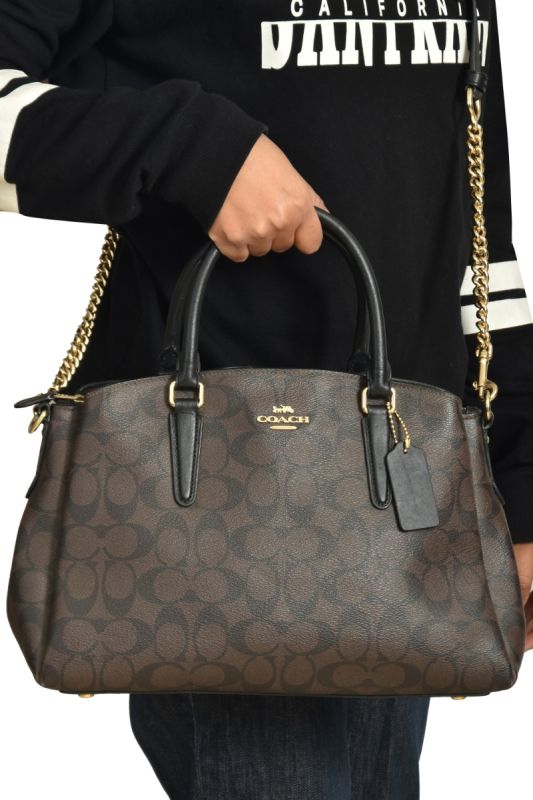Coach Monogram Mini Sage Carryall Tote Bag