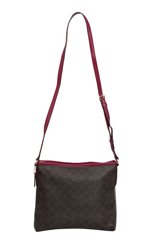 Coach Monogram Canvas Side Bag