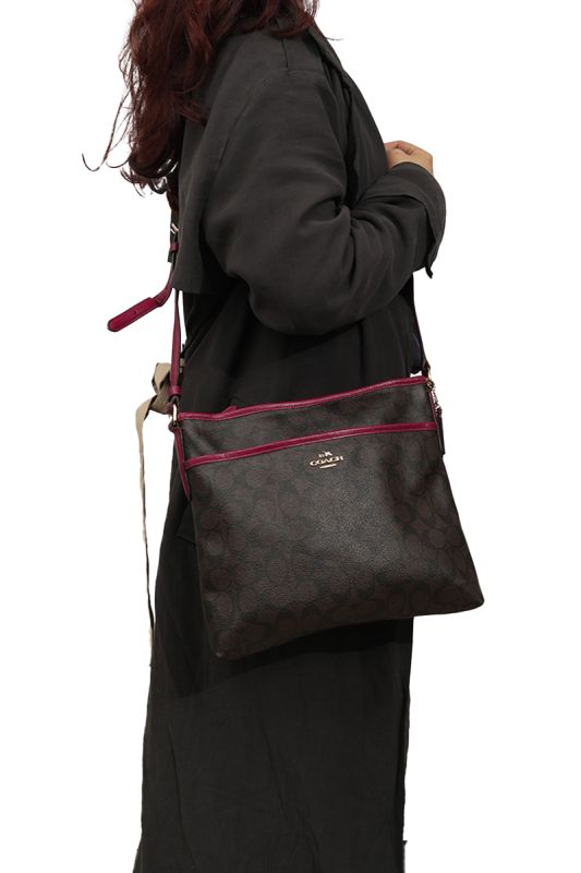 Coach Monogram Canvas Side Bag