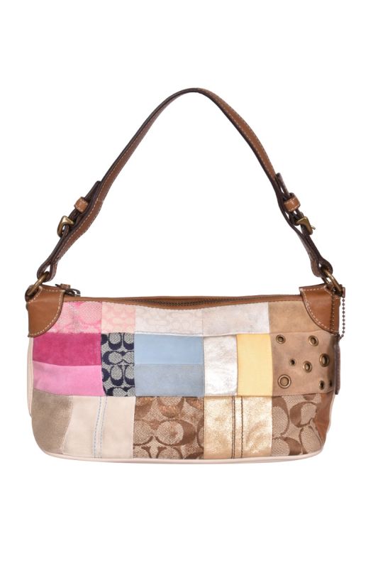 Coach Multi-color Patchwork Shoulder Bag