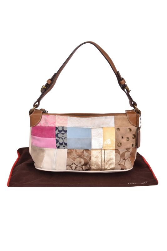 Coach Multi-color Patchwork Shoulder Bag