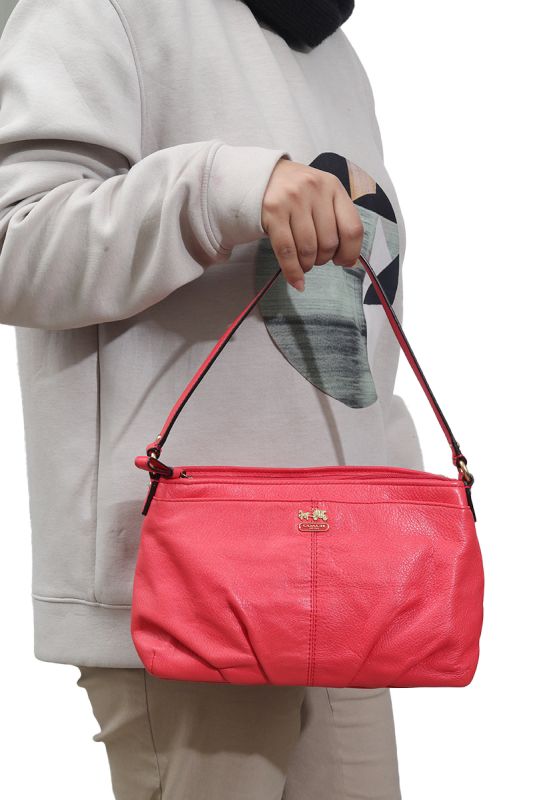 Coach Coral Leather Shoulder Bag