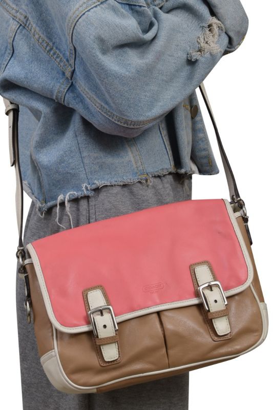 Coach Park Color Pink Crossbody Flap Bag