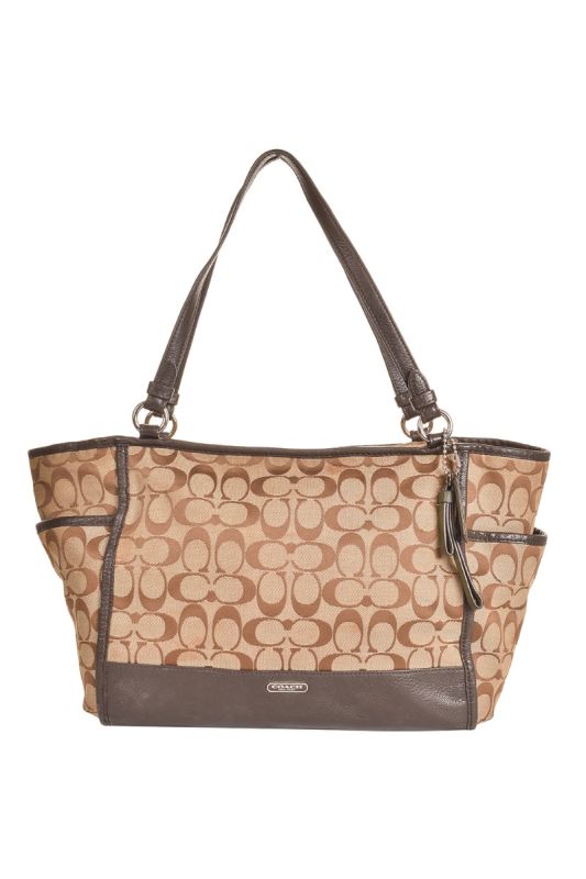 COACH  PARK SIGNATURE CARRIE TOTE BAG