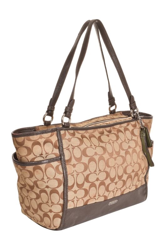 COACH  PARK SIGNATURE CARRIE TOTE BAG
