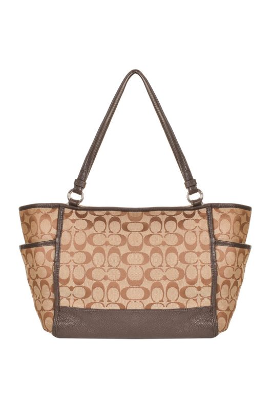 COACH  PARK SIGNATURE CARRIE TOTE BAG