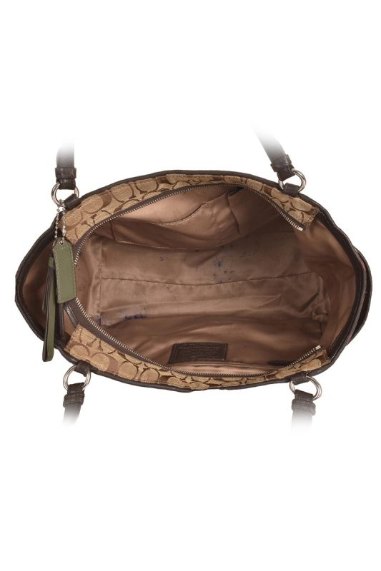 COACH  PARK SIGNATURE CARRIE TOTE BAG