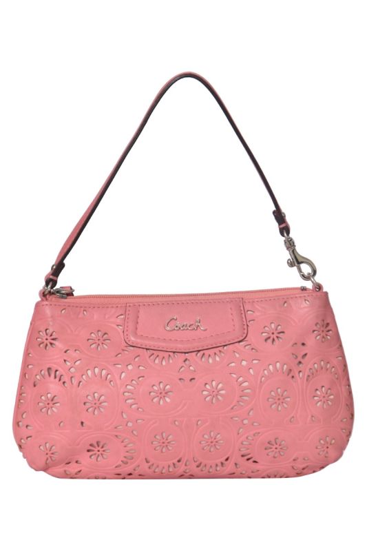 Coach Peach Patchwork Shoulder Bag