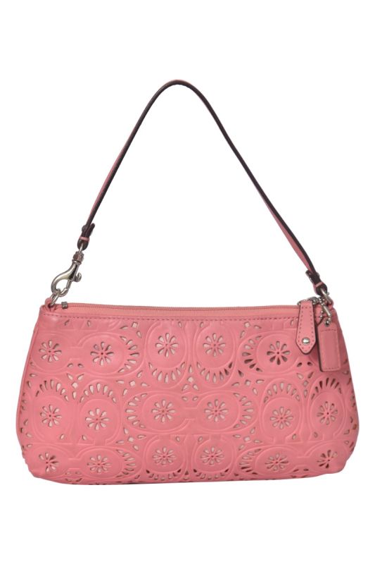 Coach Peach Patchwork Shoulder Bag