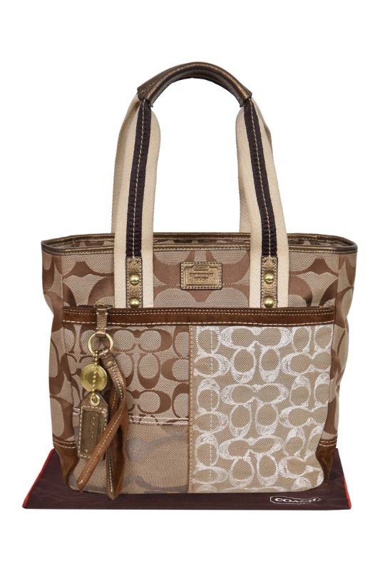 Coach Signature Brown Monogram Handbag