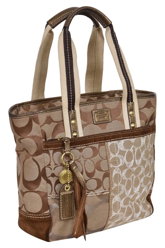 Coach Signature Brown Monogram Handbag