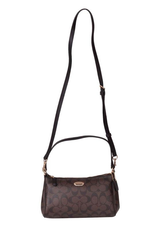 Coach Signature Monogram Canvas  Crossbody Bag