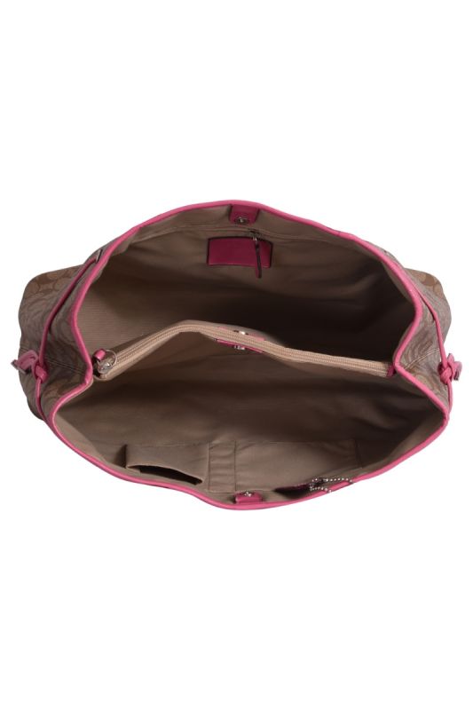 Coach Signature Stripe Drawstring Carryall Ba