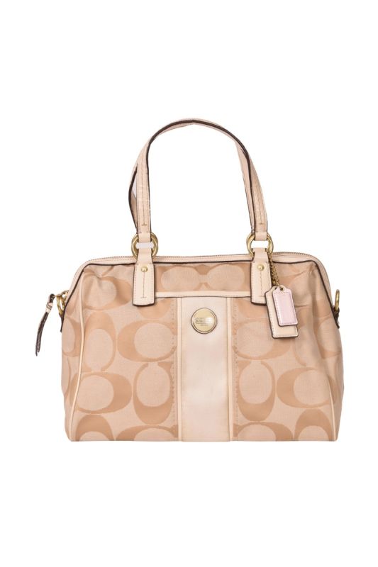 Coach Signature Stripe Satchel Bag