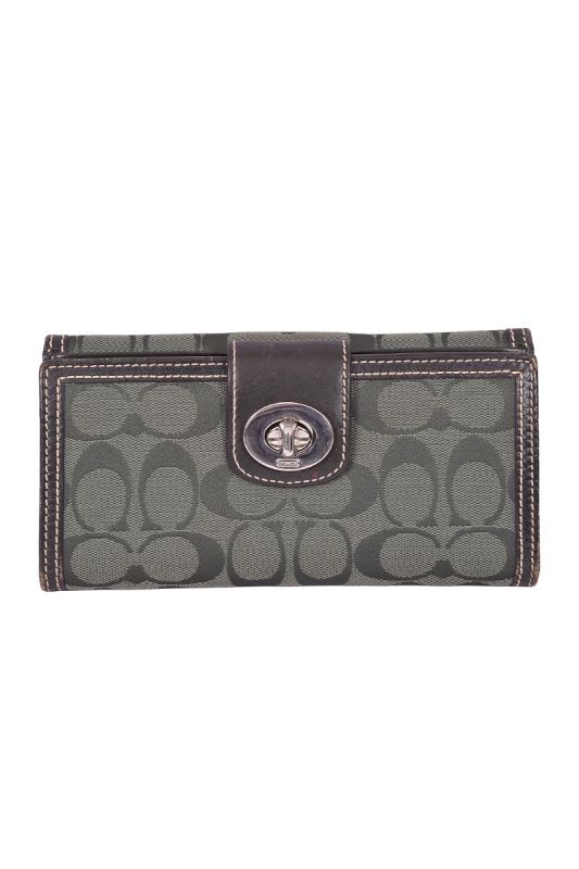 COACH SIGNATURE TURNLOCK WALLET