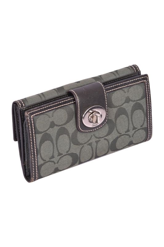 COACH SIGNATURE TURNLOCK WALLET