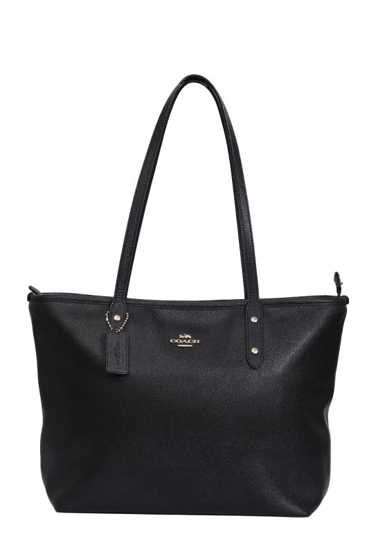 Coach Zip Pebbled Tote Bag